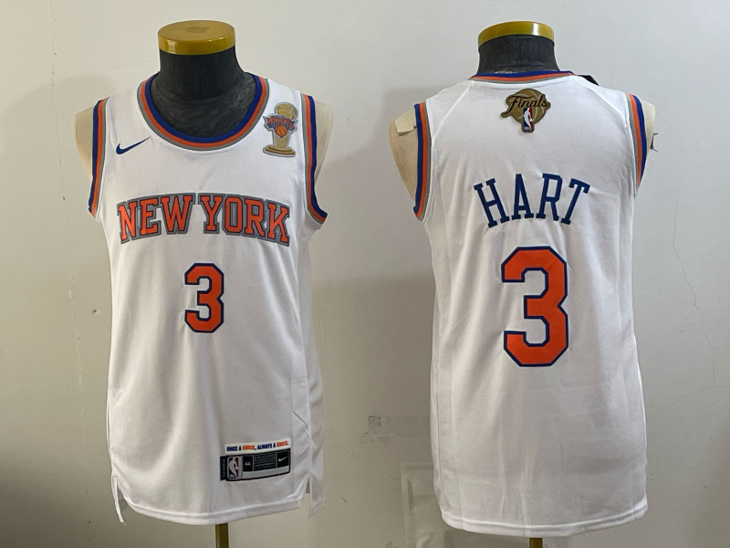 Men New York Knicks #3 Hart blue 2026 Nike NBA jersey 062504